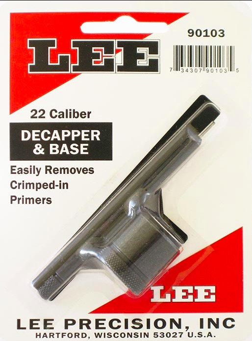 Lee Precision Decapper & Base 22 Caliber 90103 Reloading 